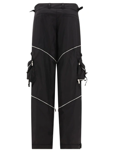 Shop Off-white "zip Cargo" Trousers In Black
