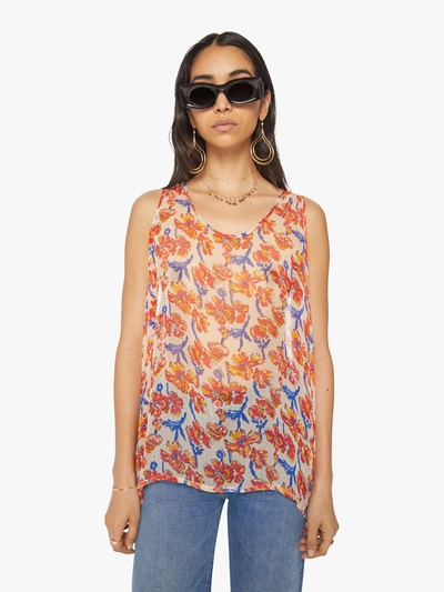 Shop Natalie Martin Ariana Tank Top Water Color Clementine In Orange, Size Large