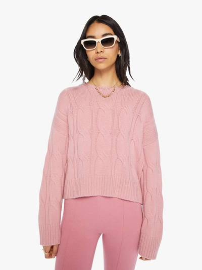Shop Sablyn Tristan Cable Knit Sweater Lola In Baby Pink
