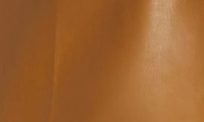 Halogen Straight Leg Faux Leather Trousers In Desert Camel