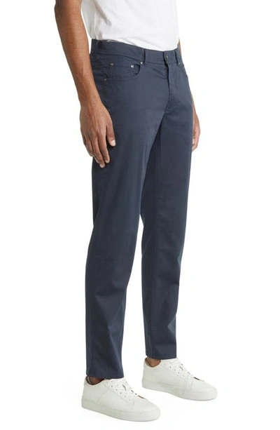 Brax Cooper Microprint Ultralight Five-pocket Pants In Sea