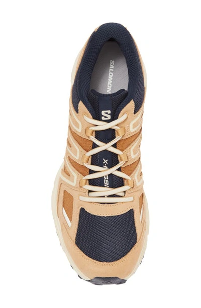Shop Salomon X-mission 4 Suede Sneaker In Dark Sapphire/ Ta