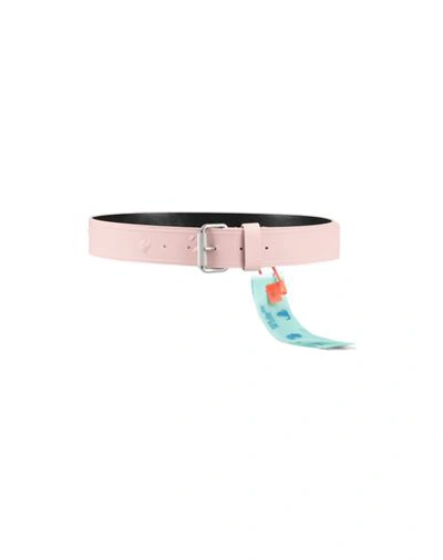 Shop Off-white Woman Belt Pink Size S/m Soft Leather