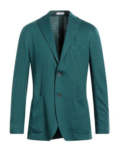 Shop Boglioli Man Blazer Green Size 44 Virgin Wool, Linen, Silk