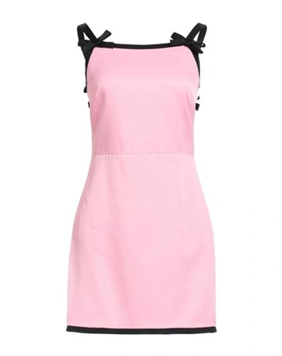 Msgm Woman Short Dress Pink Size 6 Viscose In Pink