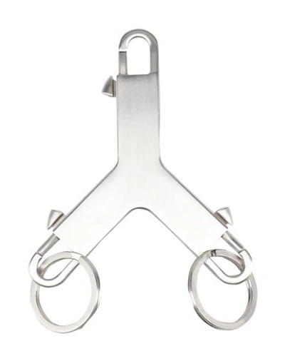 Shop Rick Owens Man Key Ring Silver Size - Brass
