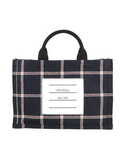 Shop Thom Browne Man Handbag Navy Blue Size - Textile Fibers