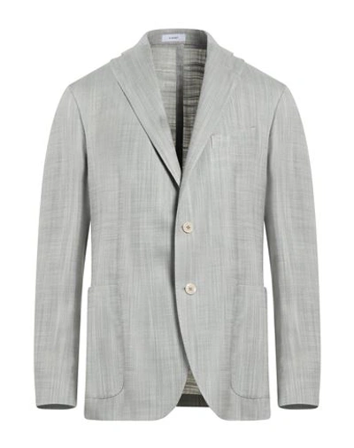 Boglioli Man Suit Jacket Sage Green Size 38 Silk In Sage Green