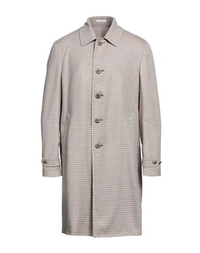 Shop Boglioli Man Overcoat & Trench Coat Sand Size 38 Lyocell, Wool, Polyester, Polyamide In Beige