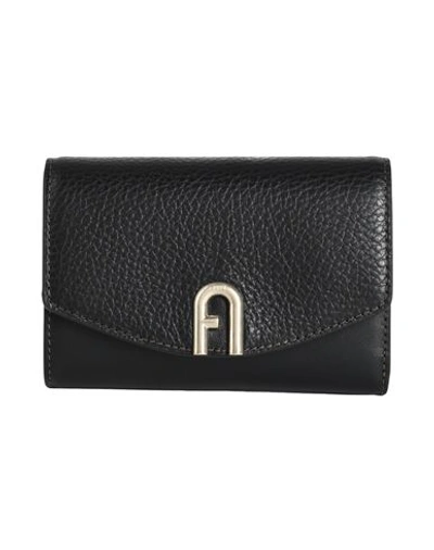 Shop Furla Primula M Compact Wallet Woman Wallet Black Size - Leather