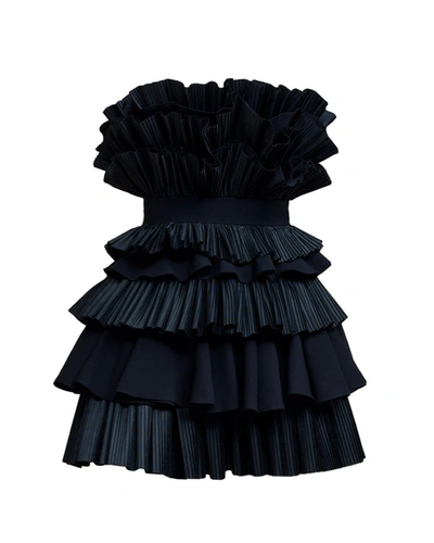 Shop Acler Elsher Mini Dress In Black