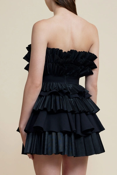 Shop Acler Elsher Mini Dress In Black