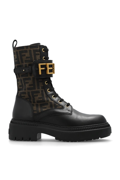 Shop Fendi Black ‘graphy' Ankle Boots In New