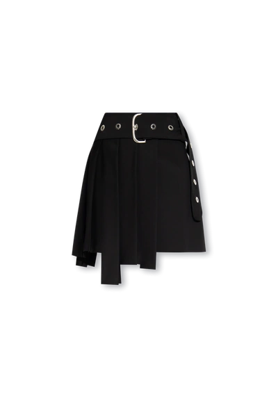 Shop Off-white Black Pleated Skirt In New
