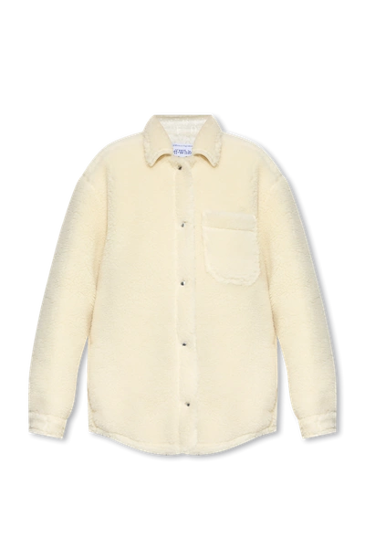 Shop Off-white Cream Wool Jacket In New