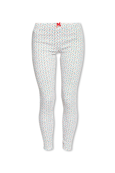 Shop Dsquared2 White Leggings With Floral Motif In New