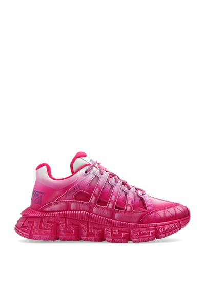 Shop Versace Pink ‘trigreca' Sneakers In New