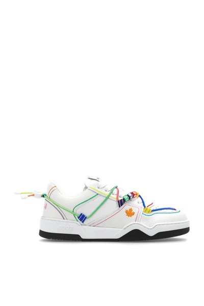 Shop Dsquared2 White ‘spiker' Sneakers In New