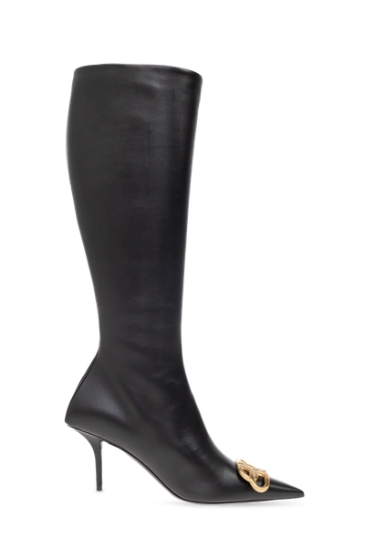 Shop Balenciaga Black Knife Heeled Boots In New