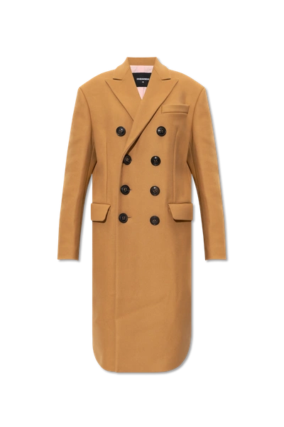Dsquared2 Dsquared Camel Wool Blend Oversize Deana Coat In New