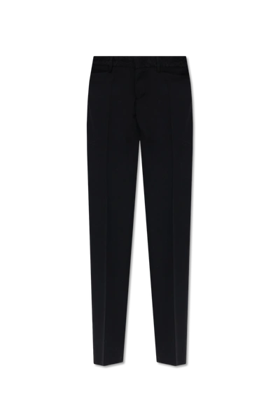 Shop Dsquared2 Black Pleat-front Trousers In New