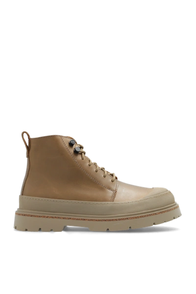 Shop Birkenstock Beige ‘prescott' Leather Ankle Boots New