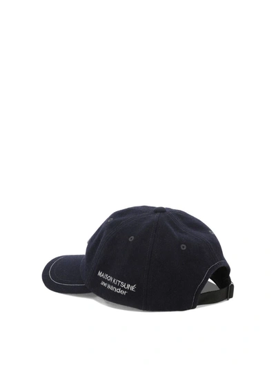 Shop And Wander " X Maison Kitsuné" Cap In Blue