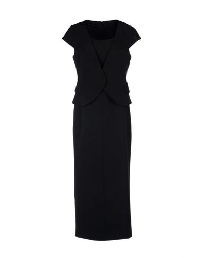 Emporio Armani 3/4 Length Dress In Black