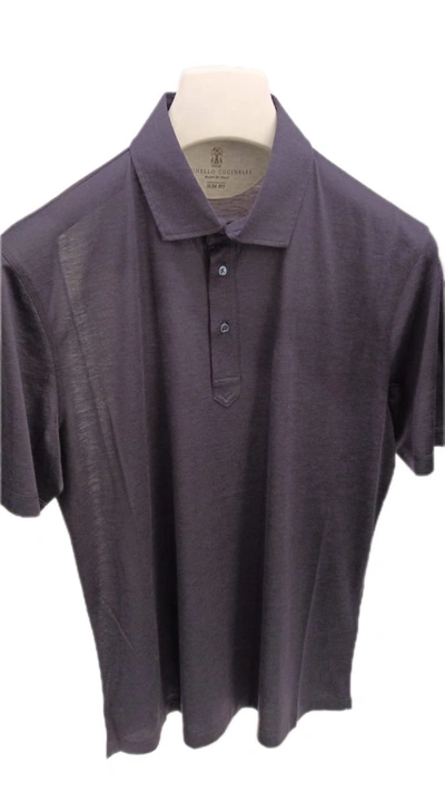 Shop Brunello Cucinelli Polo Shirts In Blue