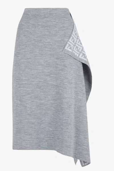 Shop Fendi Skirts In Gray