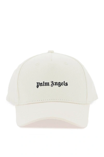 Shop Palm Angels Embroidered Baseball Cap In White