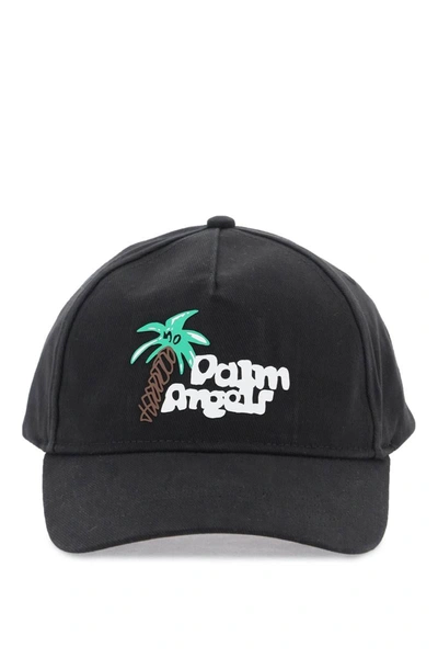 Shop Palm Angels Sketchy Baseball Cap In Black