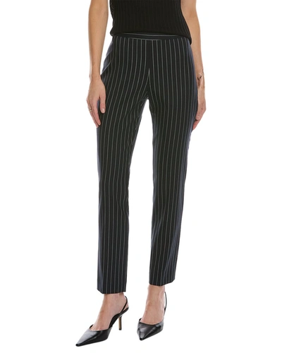 Shop Carolina Herrera High-waisted Wool-blend Skinny Pant In Black