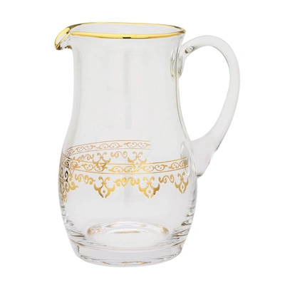 Shop Classic Touch Decor Water Pitcher With Rich Gold Design