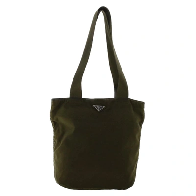 Shop Prada Tessuto Synthetic Tote Bag () In Green