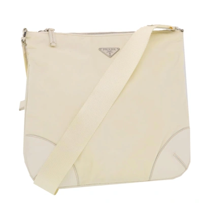Shop Prada Synthetic Shoulder Bag () In White