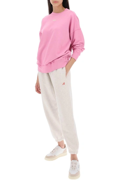 Shop Autry Melange Sweatpants With Logo Patch