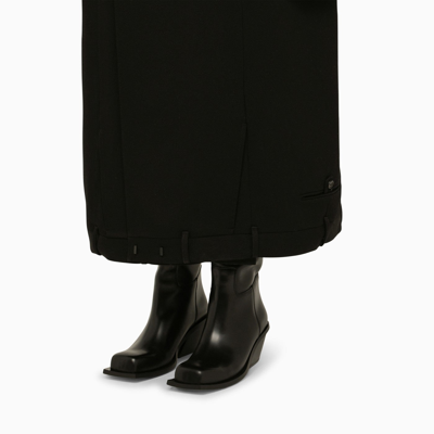 Shop Balenciaga Black Wool Double Breasted Coat