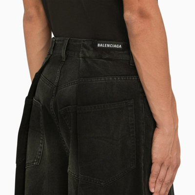 Shop Balenciaga Double Side Trousers Black