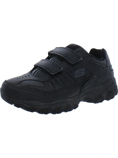 Shop Skechers Final Cut Mens Leather Perforated Walking Shoes In Black
