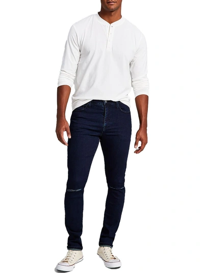 Shop And Now This Pearson Mens Ripped Dark Wash Skinny Jeans In Multi