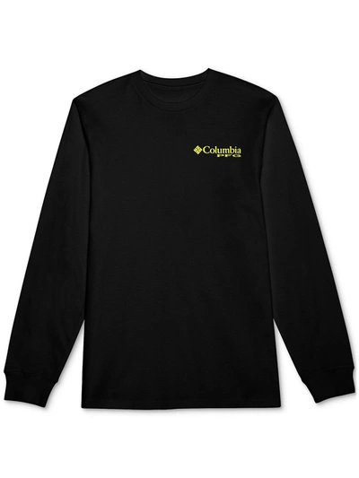 Shop Columbia Sportswear Pfg Mens Cotton Crewneck Graphic T-shirt In Black