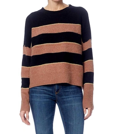 Shop 360cashmere Abigail Sweater In Black/toffee In Brown