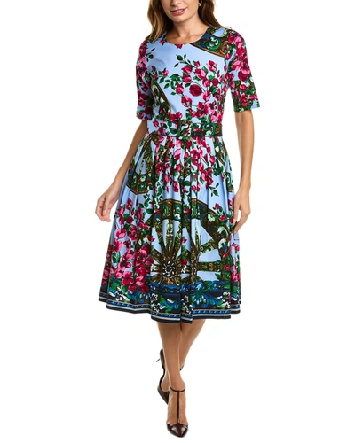 Shop Samantha Sung Florance A-line Dress In Multi