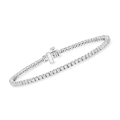 Ross-simons Lab-grown Diamond Tennis Bracelet In Sterling Silver In Silver