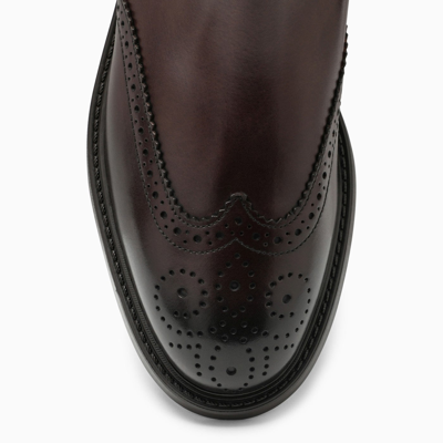 Shop Doucal's Ebony/black Leather Boot
