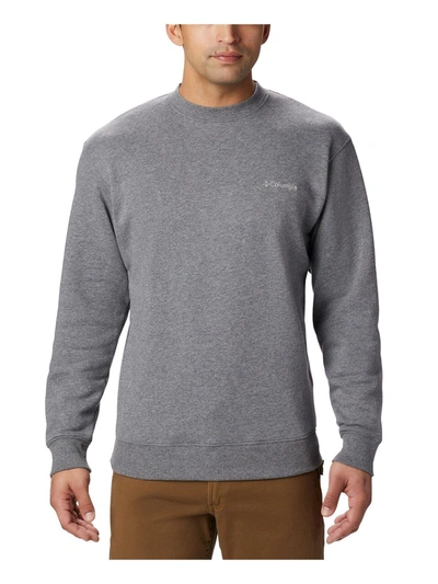 Shop Columbia Hart Mountain Mens Crewneck Cozy Sweatshirt In Grey