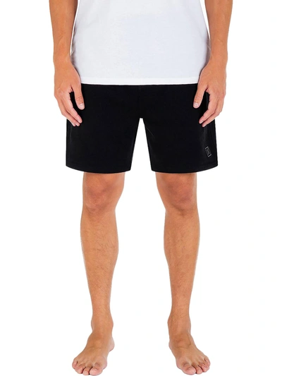 Shop Hurley Mens Fleece Sweatpants Casual Shorts In Black
