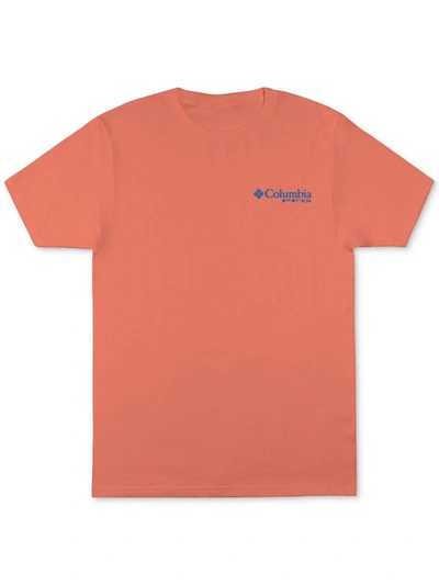 Shop Columbia Sportswear Gillie Mens Cotton Crewneck Graphic T-shirt In Orange