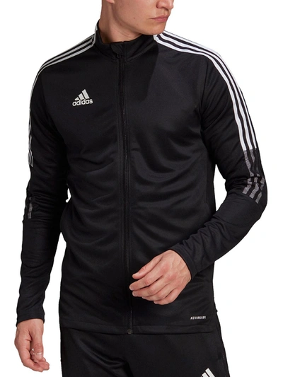 Shop Adidas Originals Tiro 21 Mens Activewear Fitness Track Jacket In Black